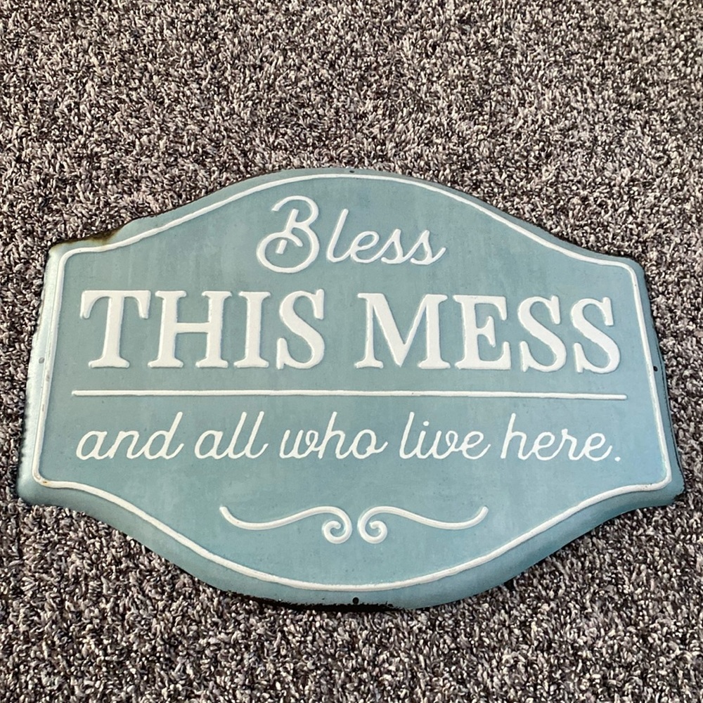NWOT distressed metal wall decor